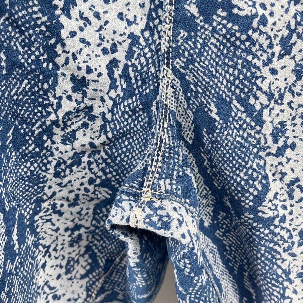 Fashion Nova Valentina High Rise Snake Print Flare Jeans Blue Wash Size 20 - Picture 5 of 16